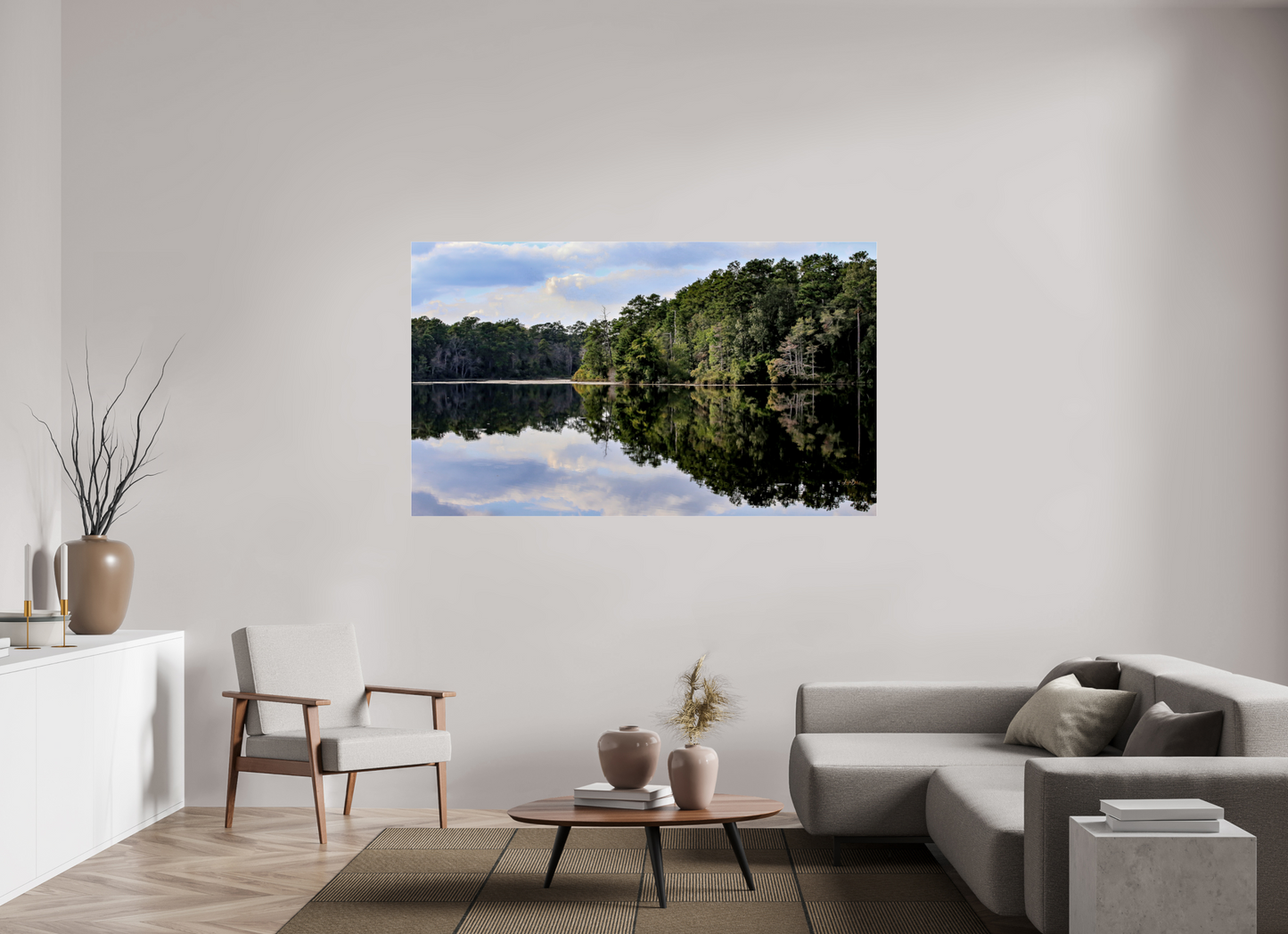 72.9 x 43″, Photo Print Under Acrylic Glass Lake Rim II