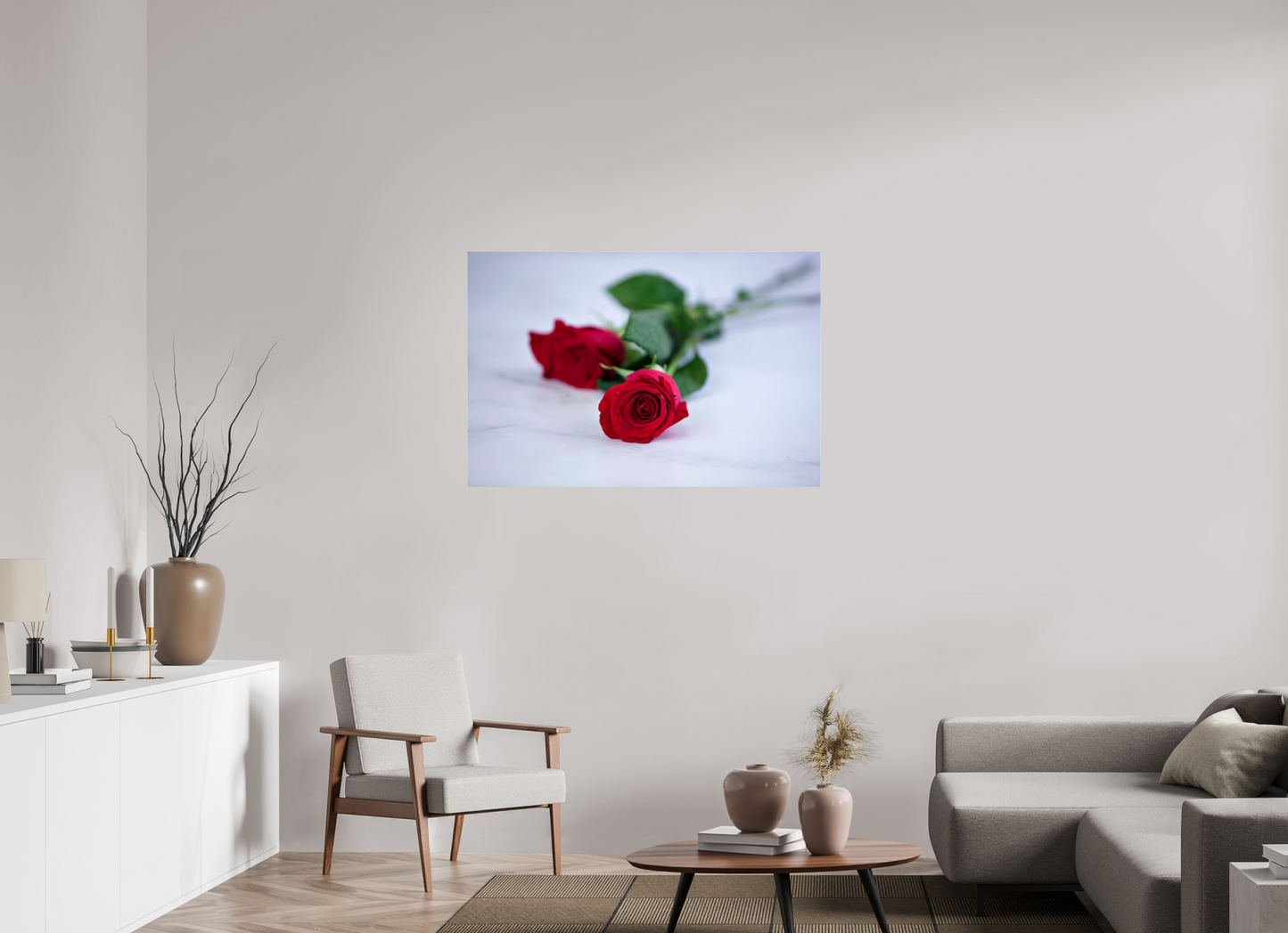 45 x 30″, Photo Print Under Acrylic Glass Roses II