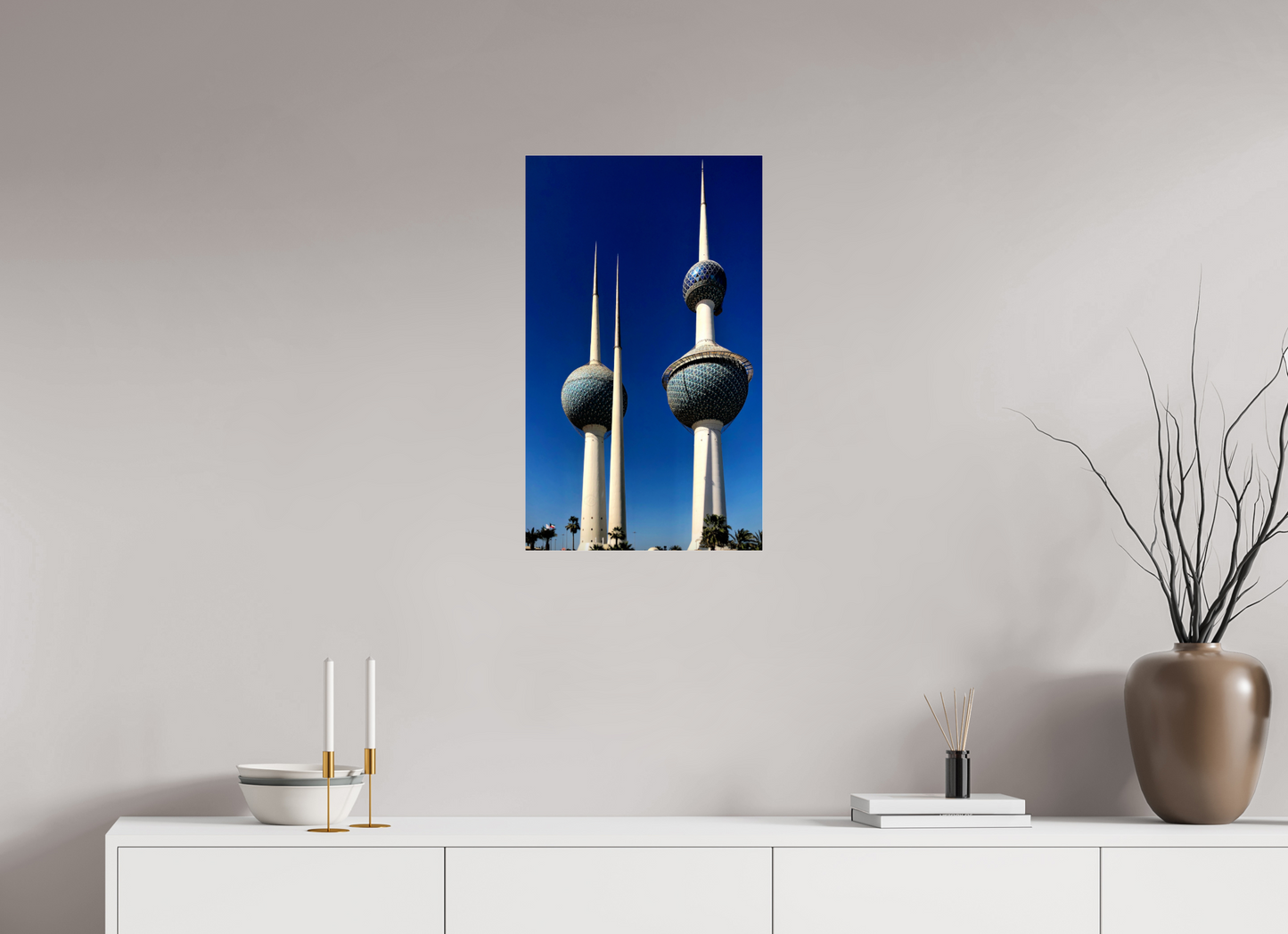 16 x 26.6″, Photo Print Under Acrylic Glass Kuwait Towers