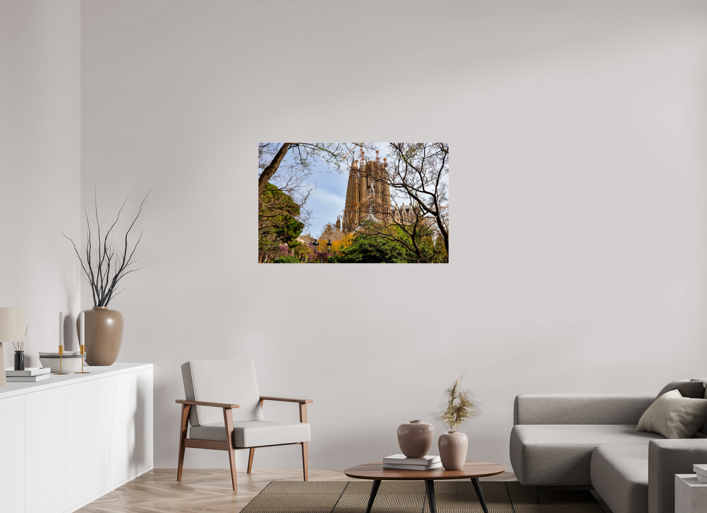 44.1 x 28″, Photo Print Under Acrylic Glass La Sagrada Familia Barcelona