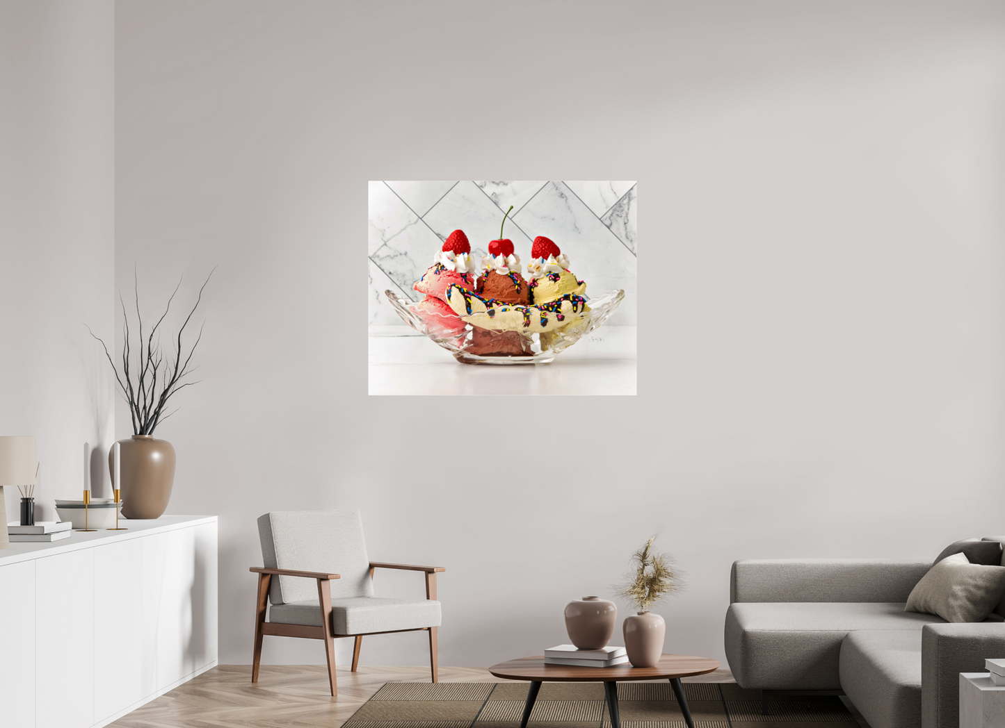 43.7 x 35″, Photo Print Under Acrylic Glass Sundae