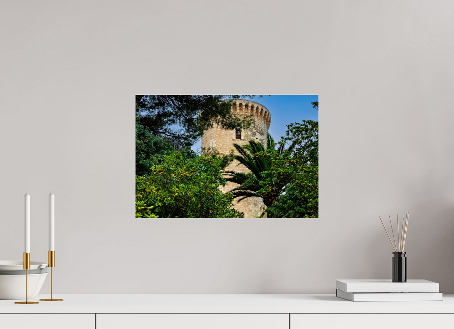 17.8 x 12″, Photo Print Under Acrylic Glass Spain Castle