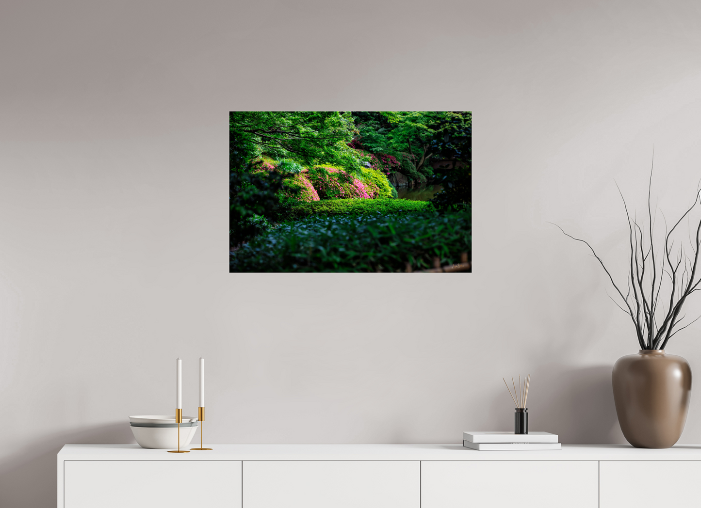 30 x 20″, Photo Print Under Acrylic Glass Gardens of Tokyo II