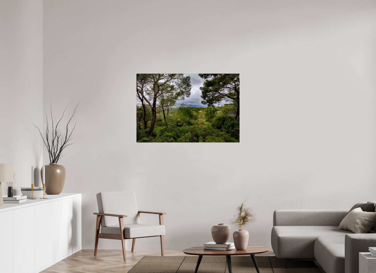 45 x 30″, Photo Print Under Acrylic Glass Hillside View from SpainCastle Gardens