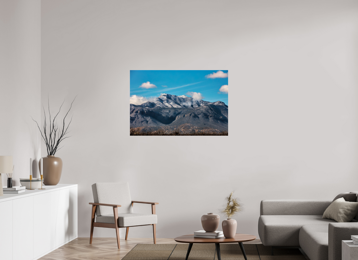 45 x 30″, Photo Print Under Acrylic Glass Culumus Clouds of Arizona