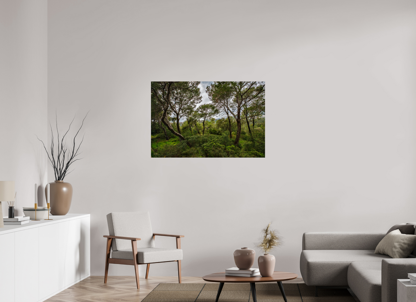 45 x 30″, Photo Print Under Acrylic Glass Hillside View from Spain Castle Gardens II