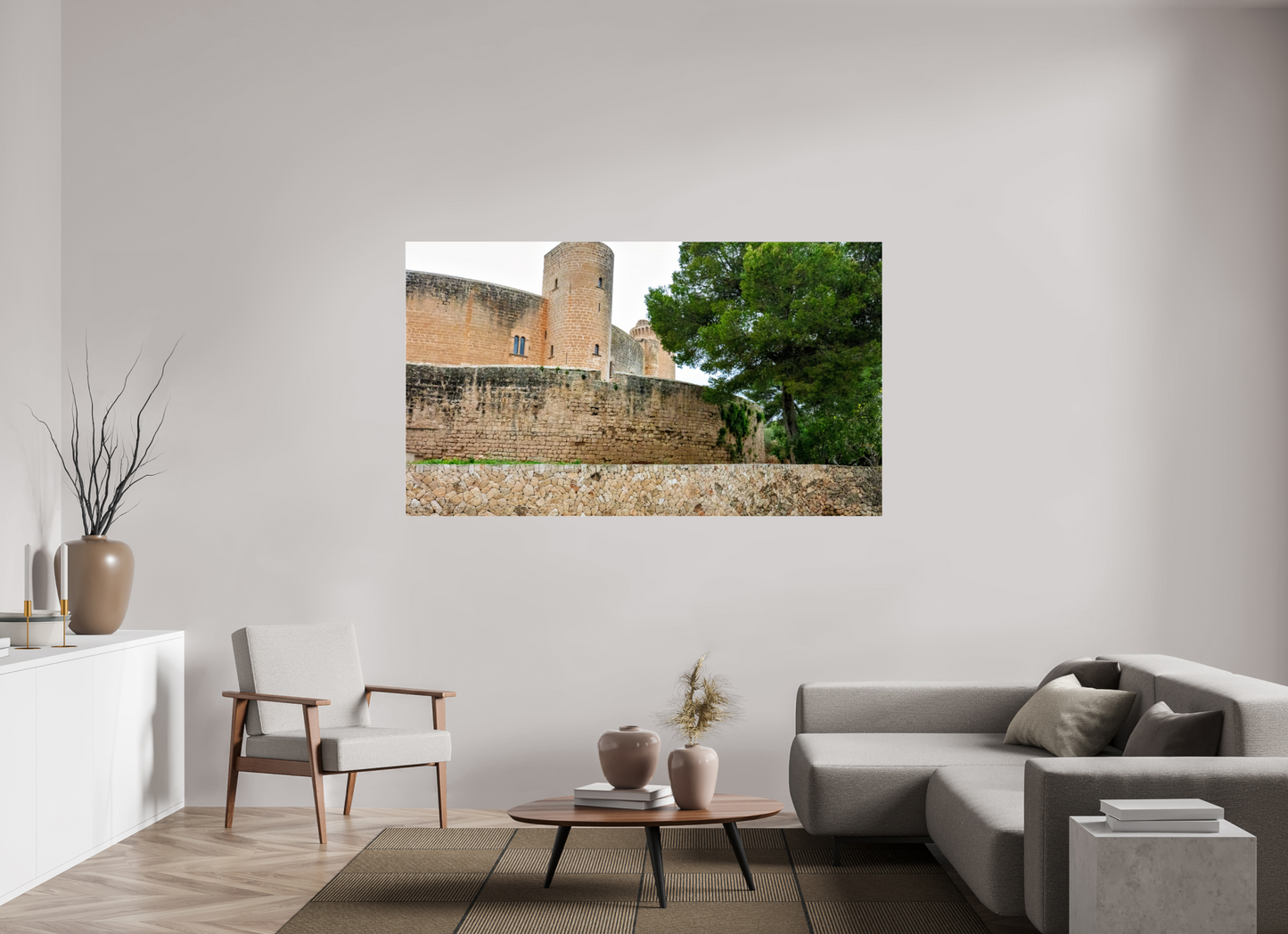 74.6 x 43″, Photo Print Under Acrylic Glass Spain Castle VI