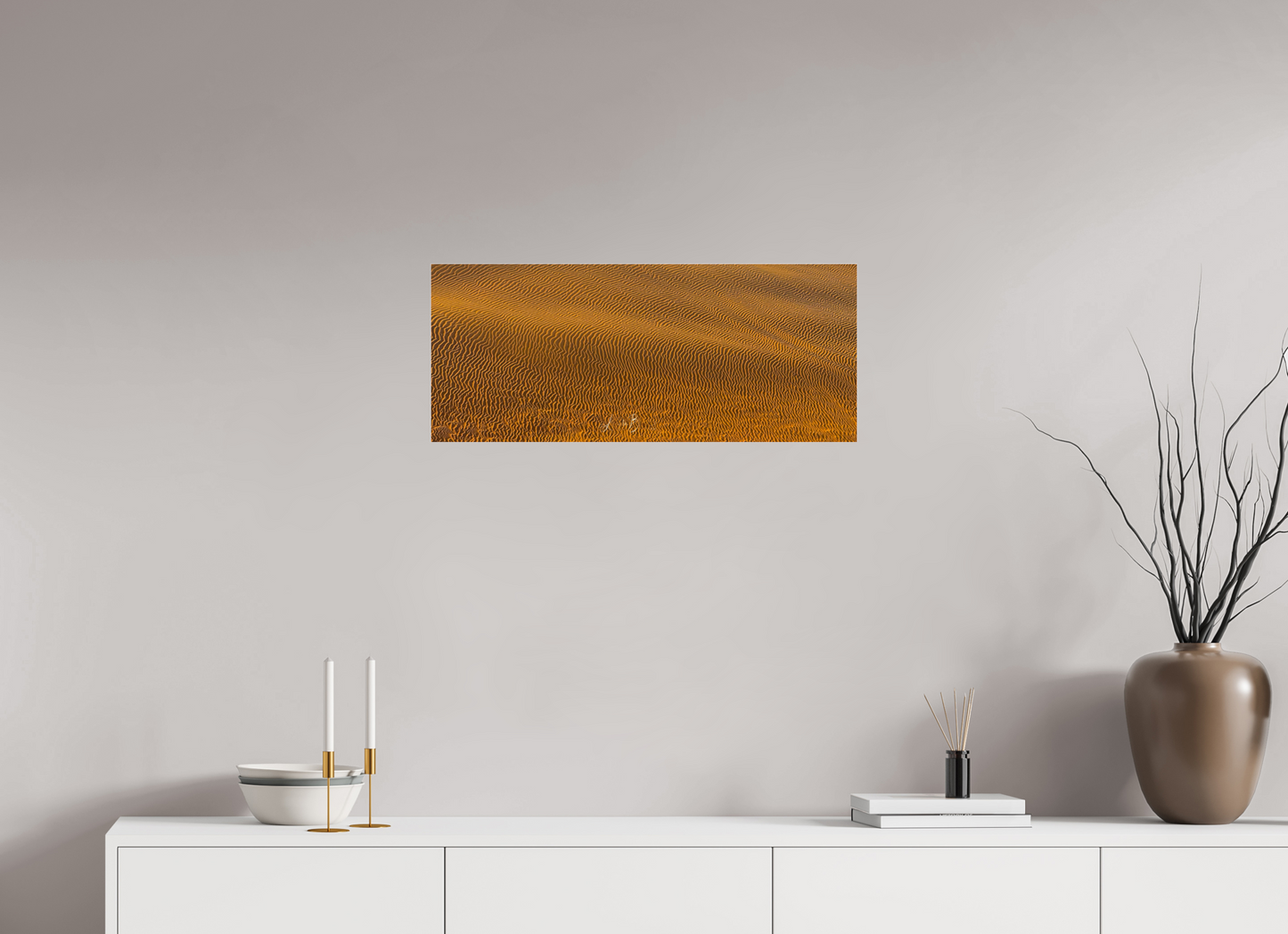 28.7 x 12″, Photo Print Under Acrylic Glass Sand Dunes Bahrain