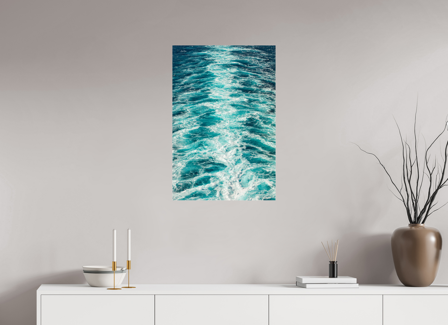 20 x 30″, Photo Print Under Acrylic Glass Off the Coastal Waters of Italy