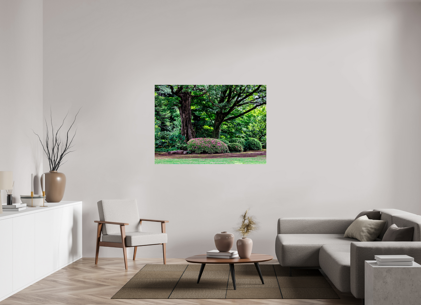 54.9 x 39″, Photo Print Under Acrylic Glass Gardens of Tokyo