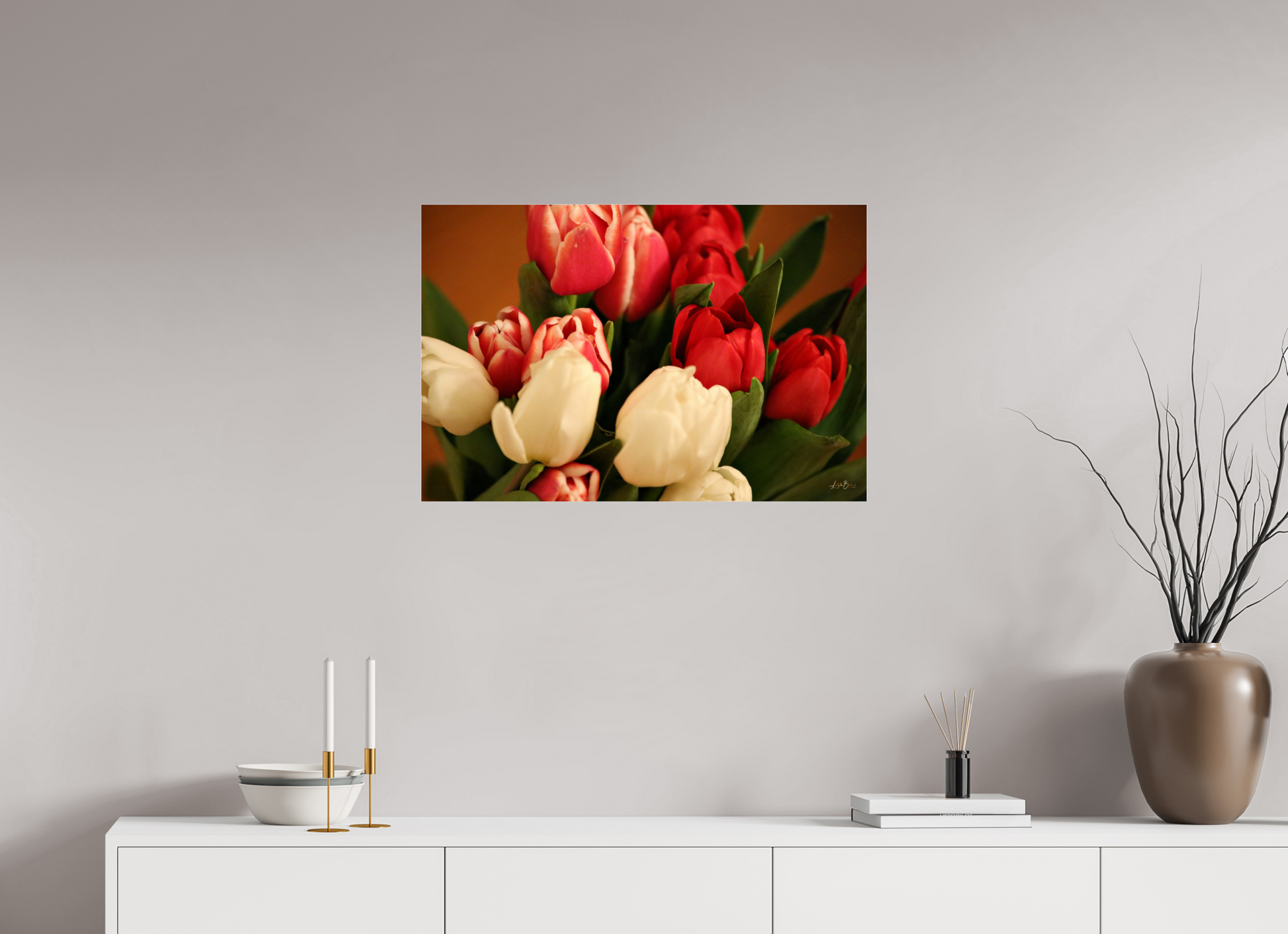 30 x 20″, Photo Print Under Acrylic Glass Tulips