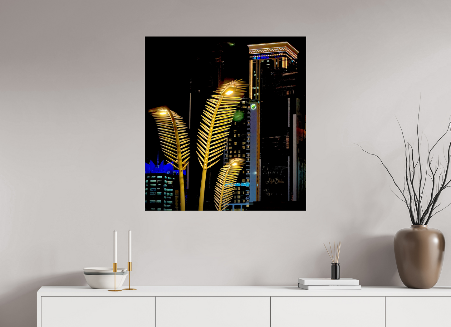 31 x 33.5″, Photo Print Under Acrylic Glass Good Evening in Qatar