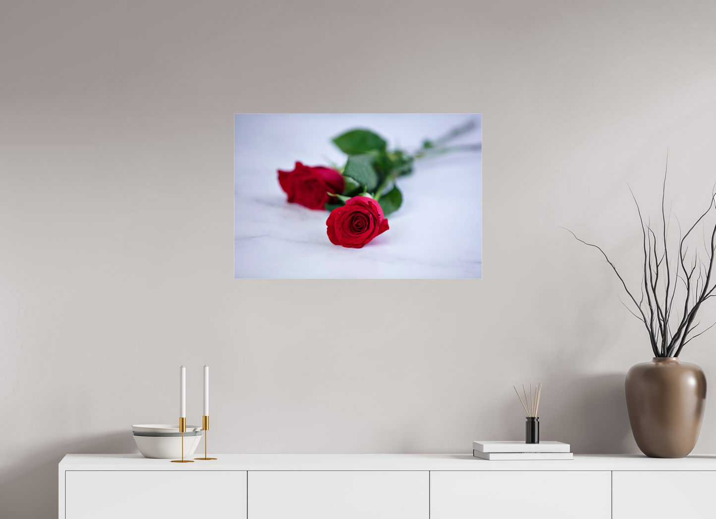 30 x 20″, Photo Print Under Acrylic Glass Roses II