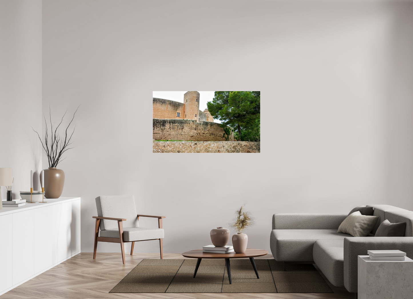 53.8 x 31″, Photo Print Under Acrylic Glass Spain Castle VI