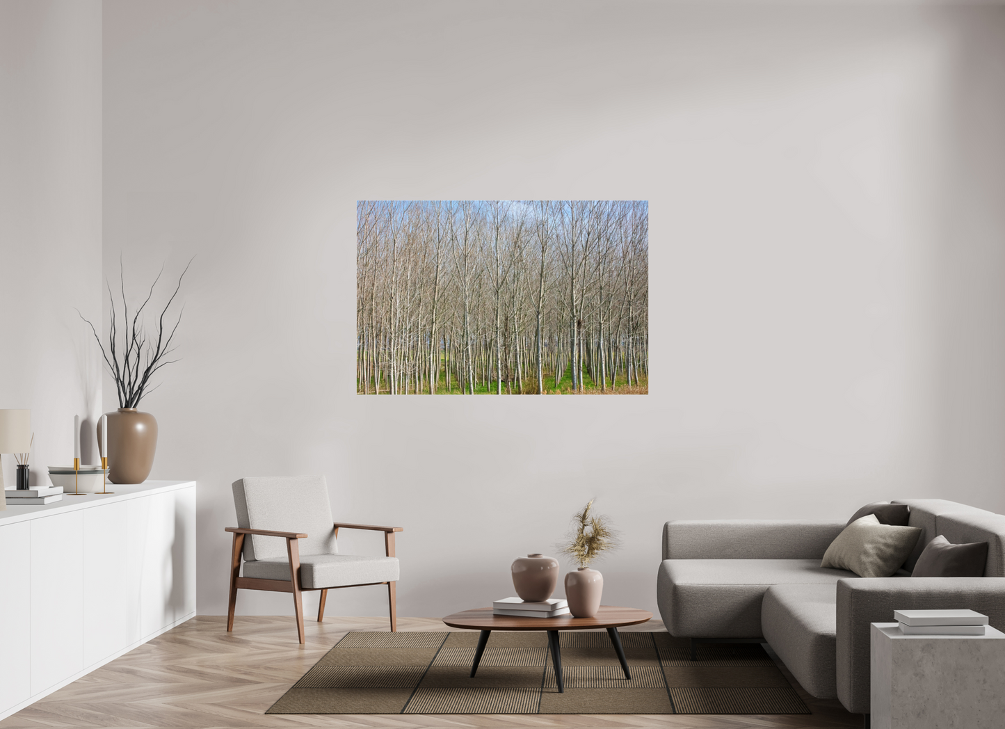 60 x 40″, Photo Print Under Acrylic Glass Treeline Italy