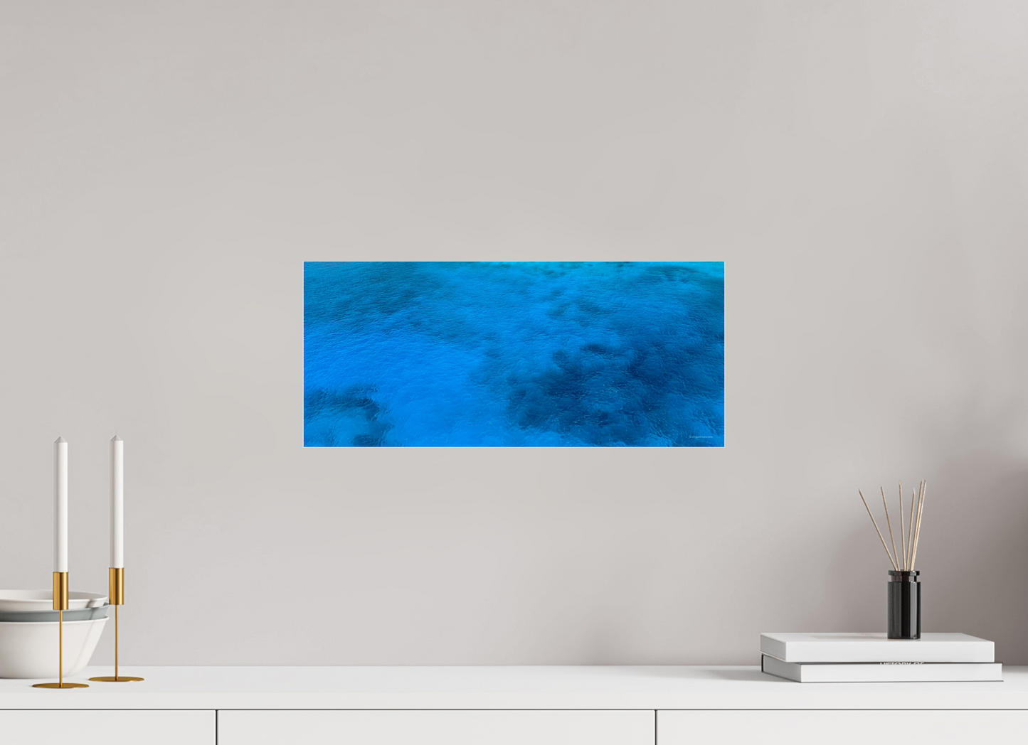 18.1 x 8″, Photo Print Under Acrylic Glass Pier Water of Mexico