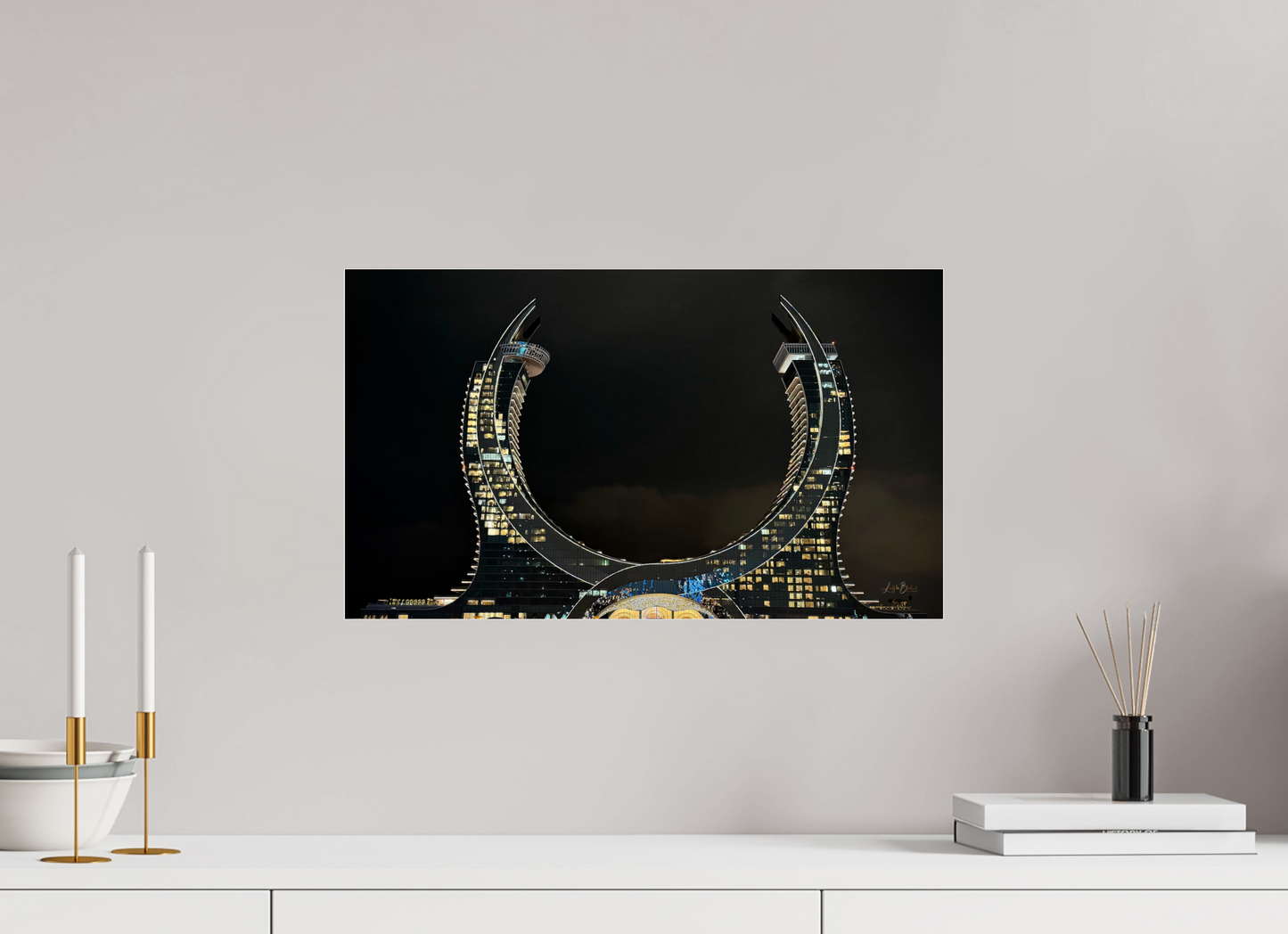 20.6 x 12″, Photo Print Under Acrylic Glass Raffles Hotel