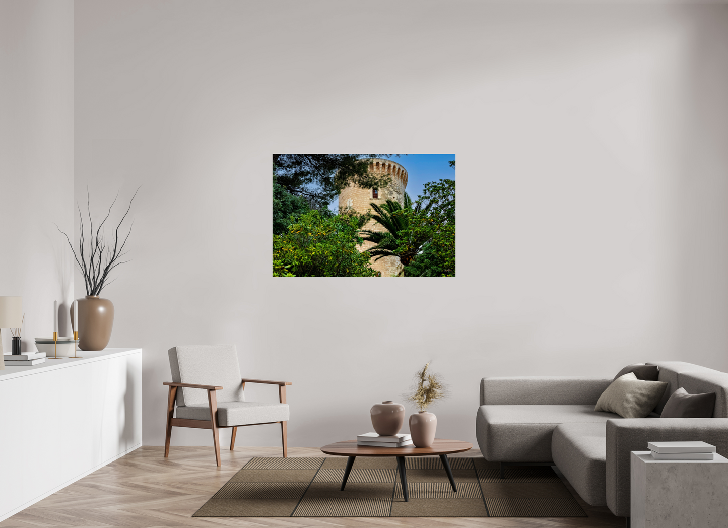 52 x 35″, Photo Print Under Acrylic Glass Spain Castle