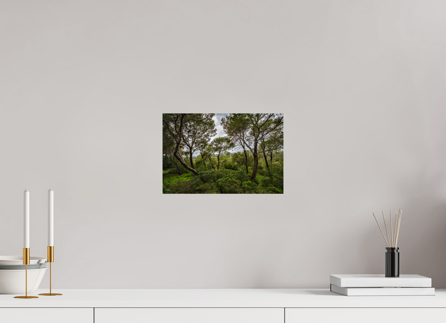 12 x 8″, Photo Print Under Acrylic Glass Hillside View from Spain Castle Gardens II
