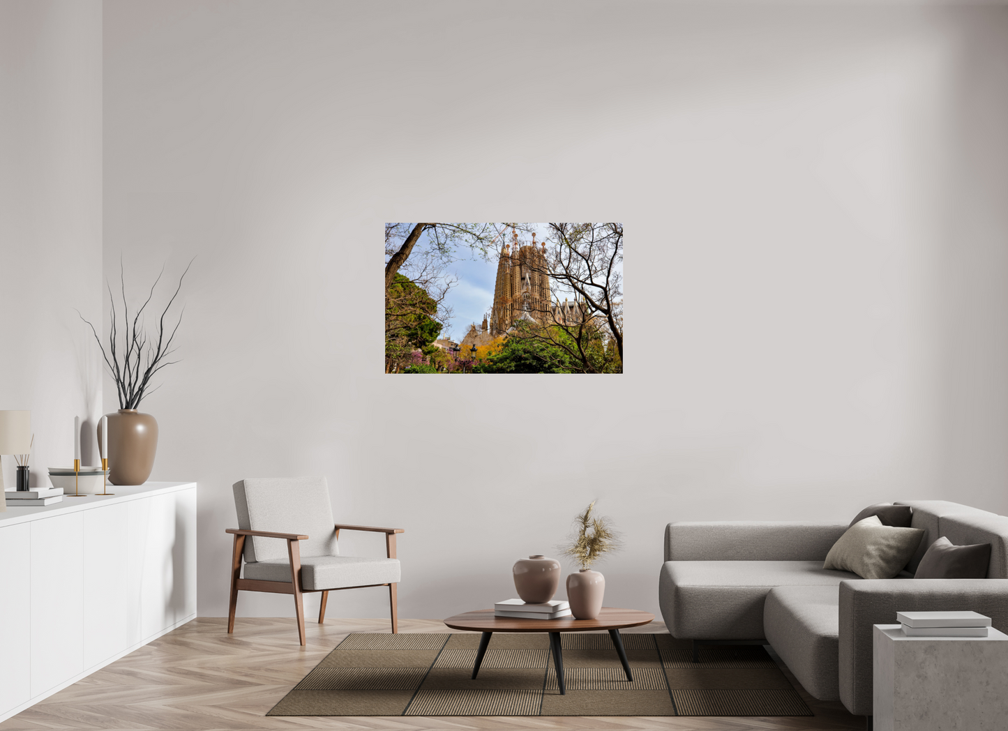 48.8 x 31″, Photo Print Under Acrylic Glass La Sagrada Familia Barcelona