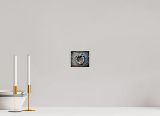 4.6 x 4″, Photo Print Under Acrylic Glass Weathered Door Knocker Italy