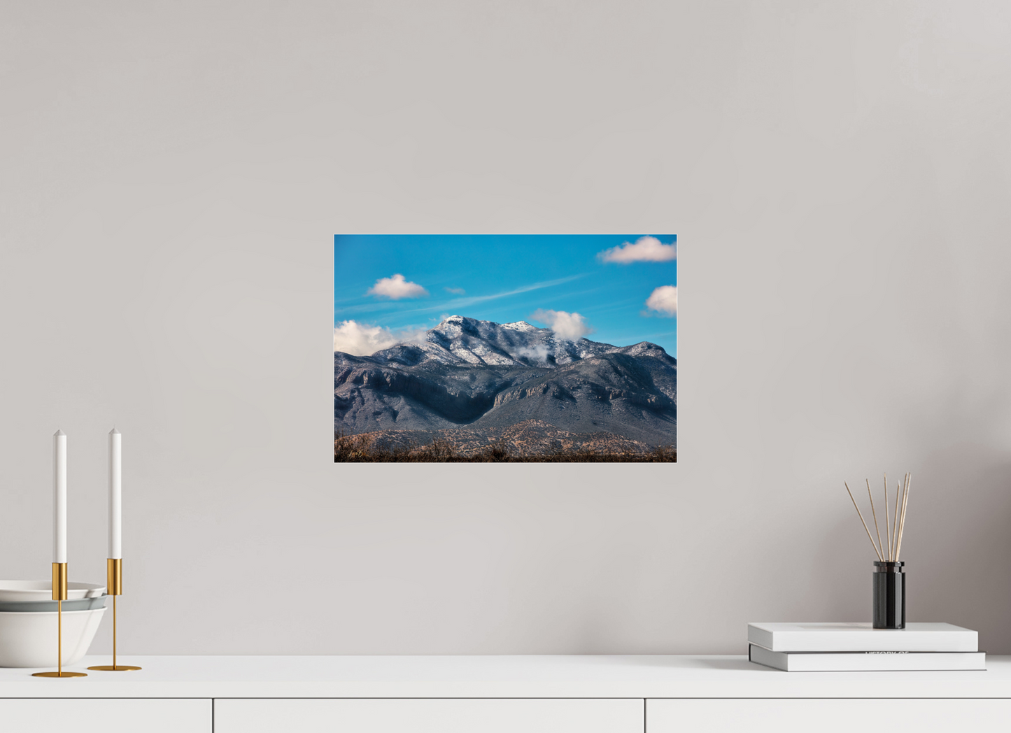 15 x 10″, Photo Print Under Acrylic Glass Culumus Clouds of Arizona