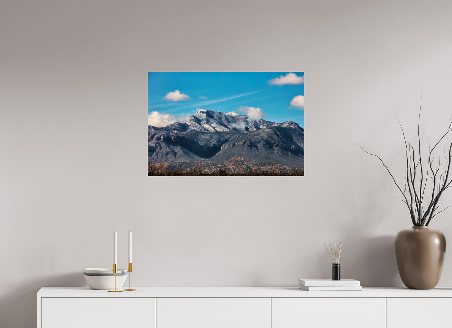 30 x 20″, Photo Print Under Acrylic Glass Culumus Clouds of Arizona
