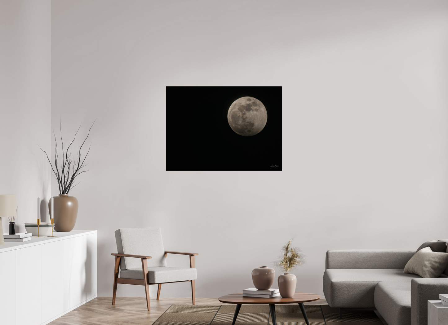 42.6 x 31″, Photo Print Under Acrylic Glass Moon Before The Blood