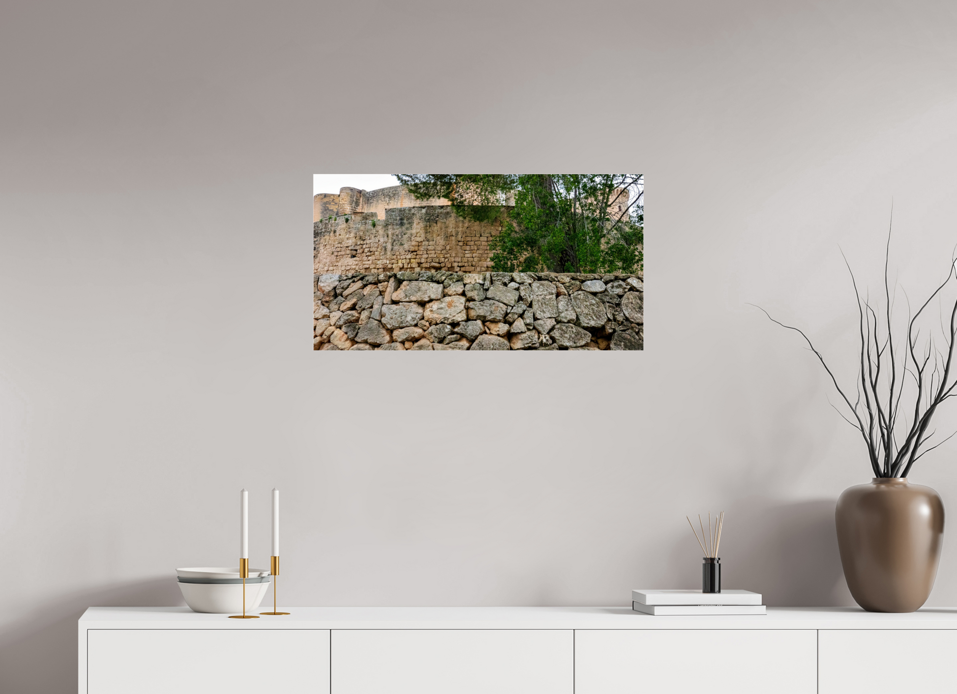 29.9 x 16″, Photo Print Under Acrylic Glass Spain Castle VIII