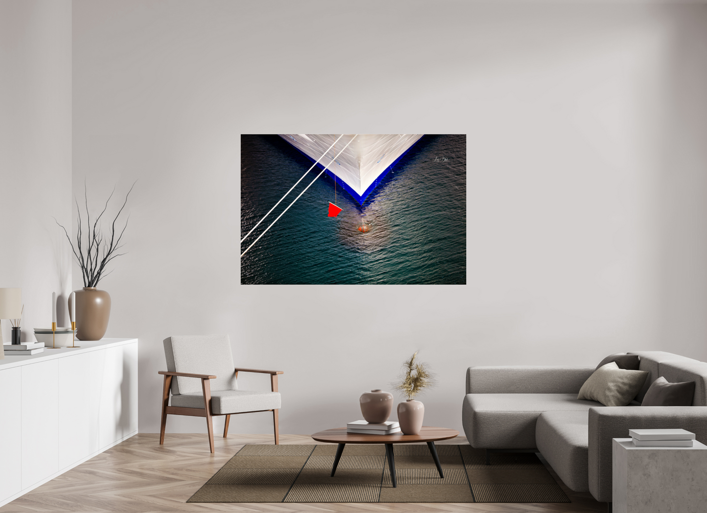 66 x 44″, Photo Print Under Acrylic Glass Toy Boat