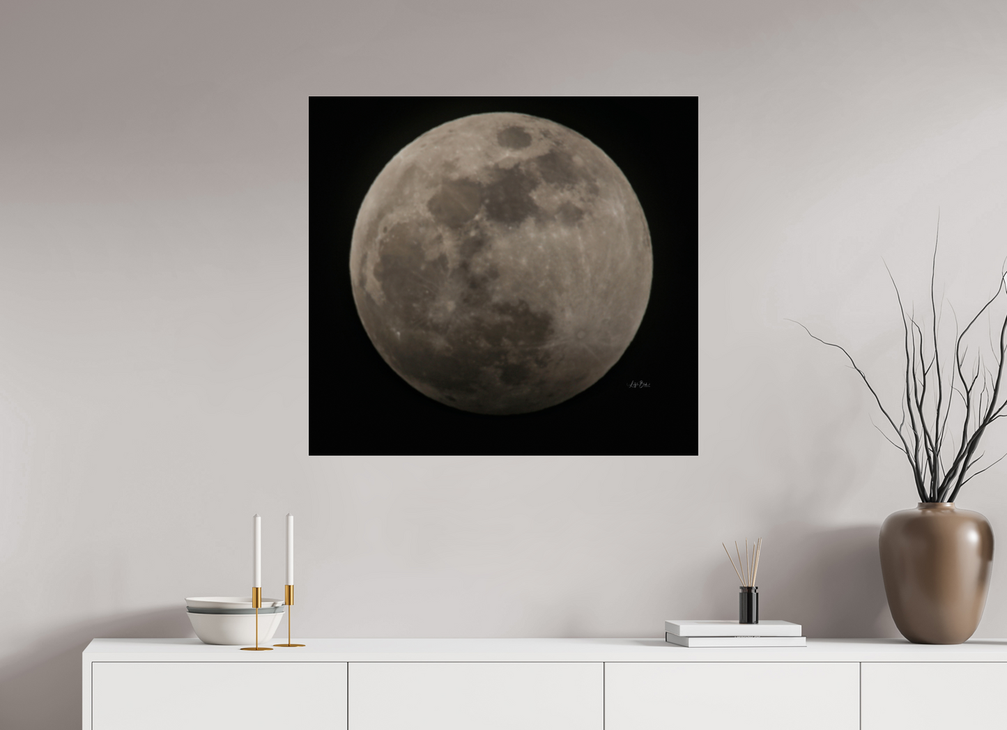 33.6 x 31″, Photo Print Under Acrylic Glass Big Ole' Moon