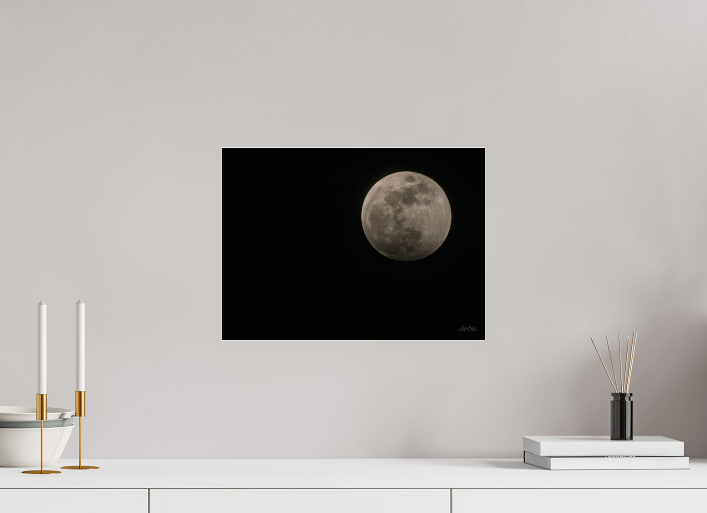 16.5 x 12″, Photo Print Under Acrylic Glass Moon Before The Blood