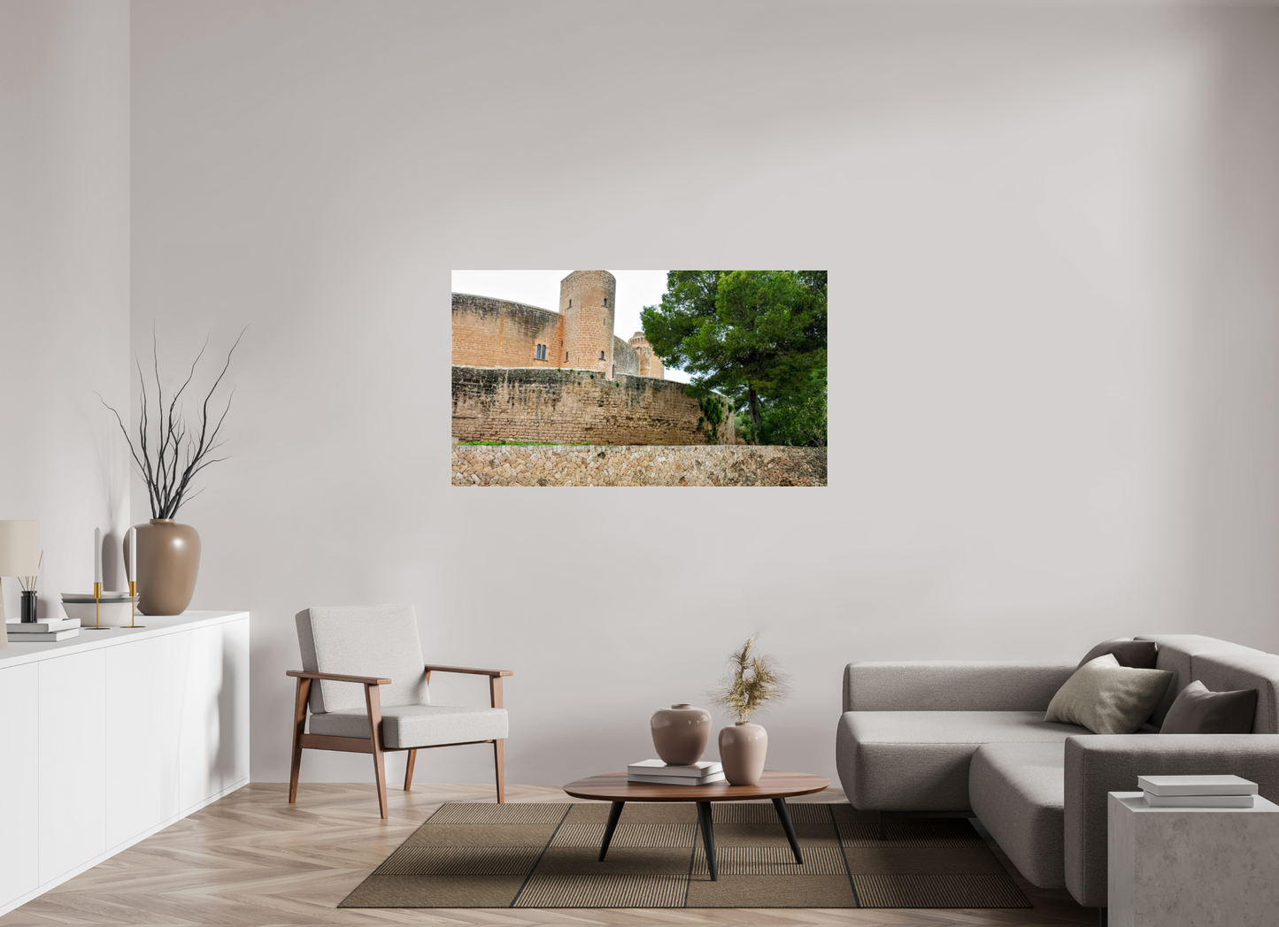 60.7 x 35″, Photo Print Under Acrylic Glass Spain Castle VI
