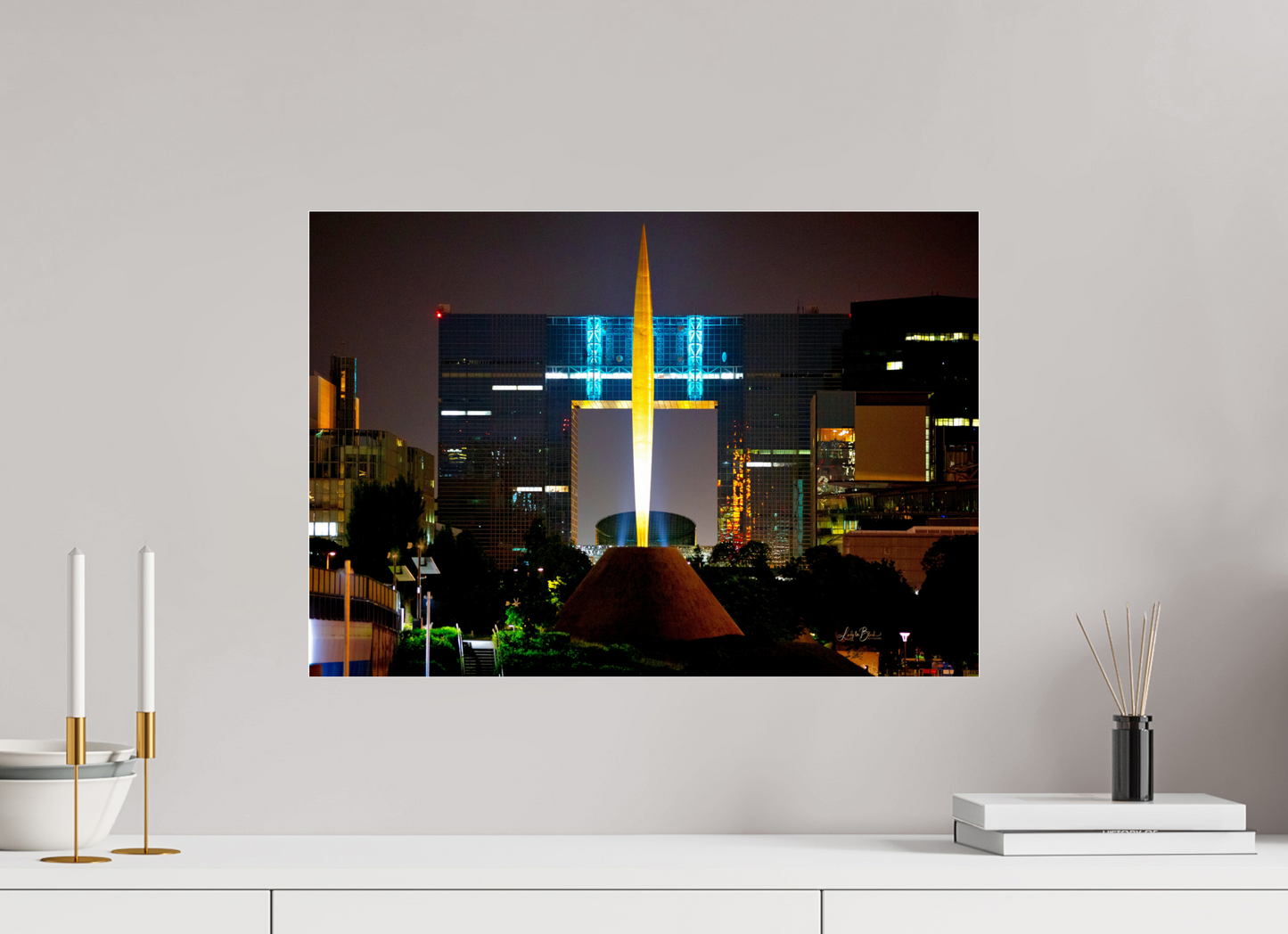 23 x 16″, Photo Print Under Acrylic Glass Flame of Freedom