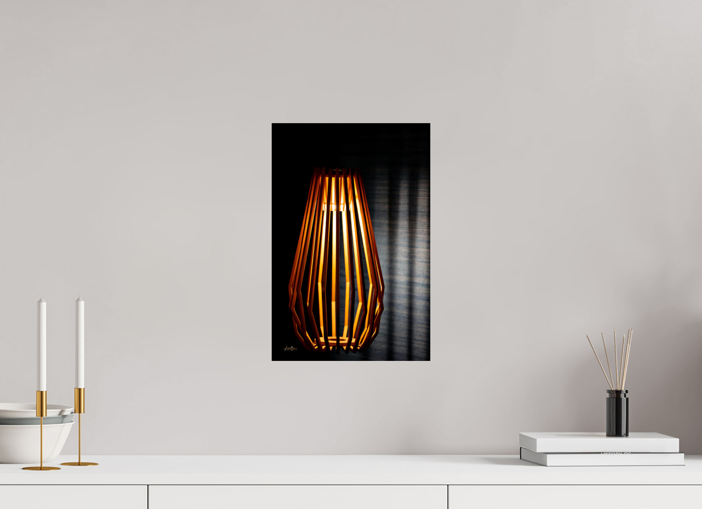 10 x 15″, Photo Print Under Acrylic Glass Light The Dark