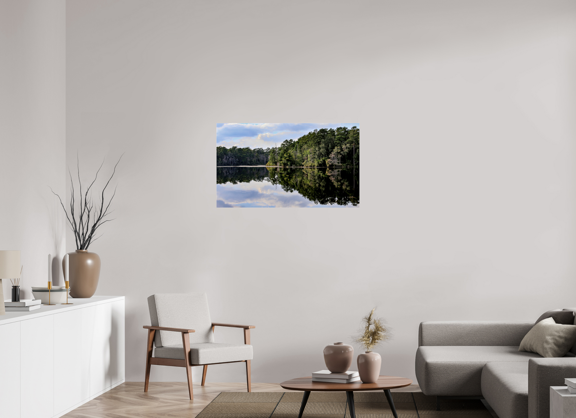 40.7 x 24″, Photo Print Under Acrylic Glass Lake Rim II