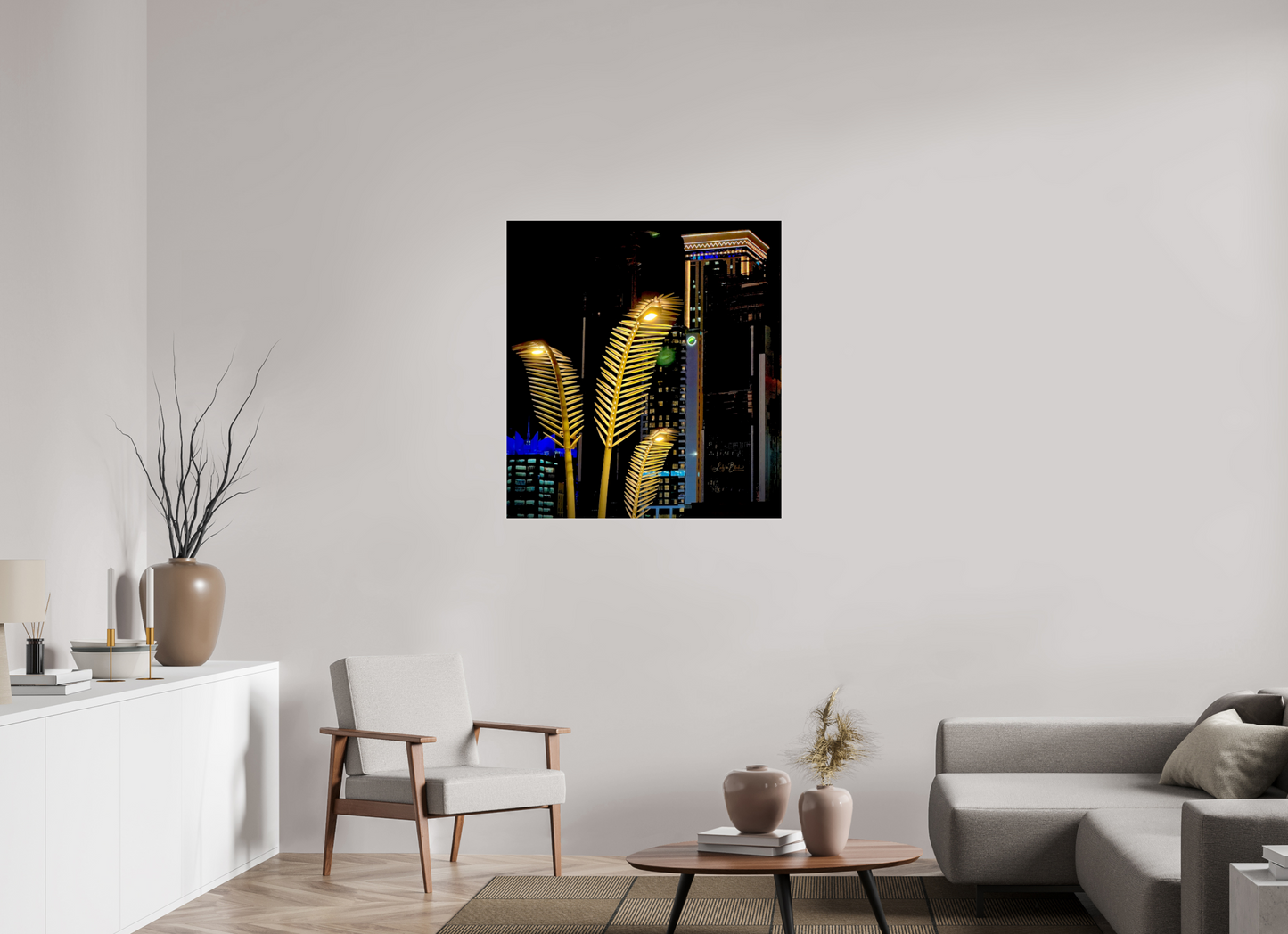 35 x 37.9″, Photo Print Under Acrylic Glass Good Evening in Qatar