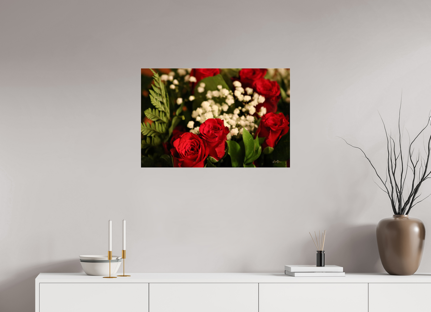 30 x 20″, Photo Print Under Acrylic Glass Roses III