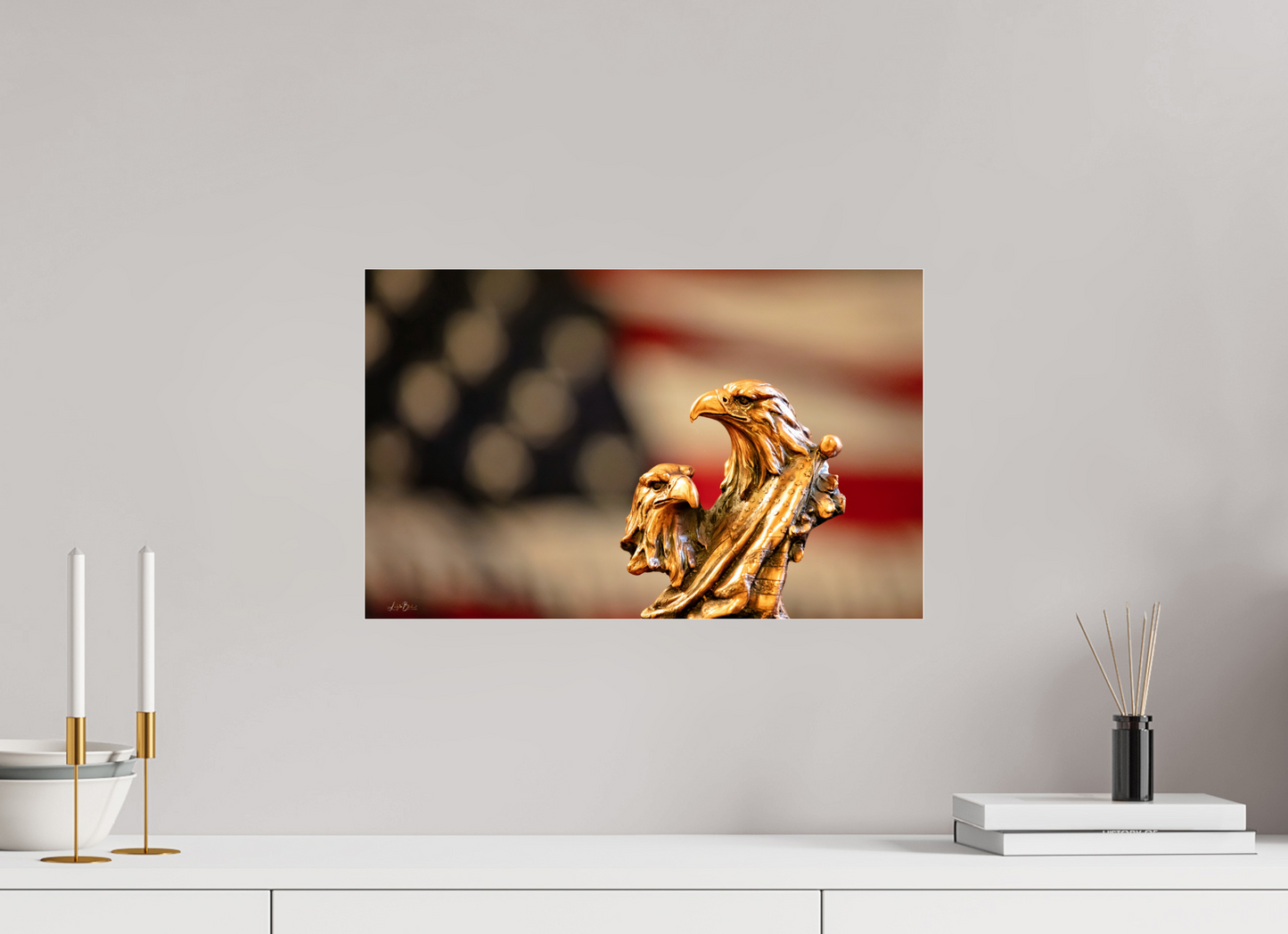 19.2 x 12″, Photo Print Under Acrylic Glass Red Dawn