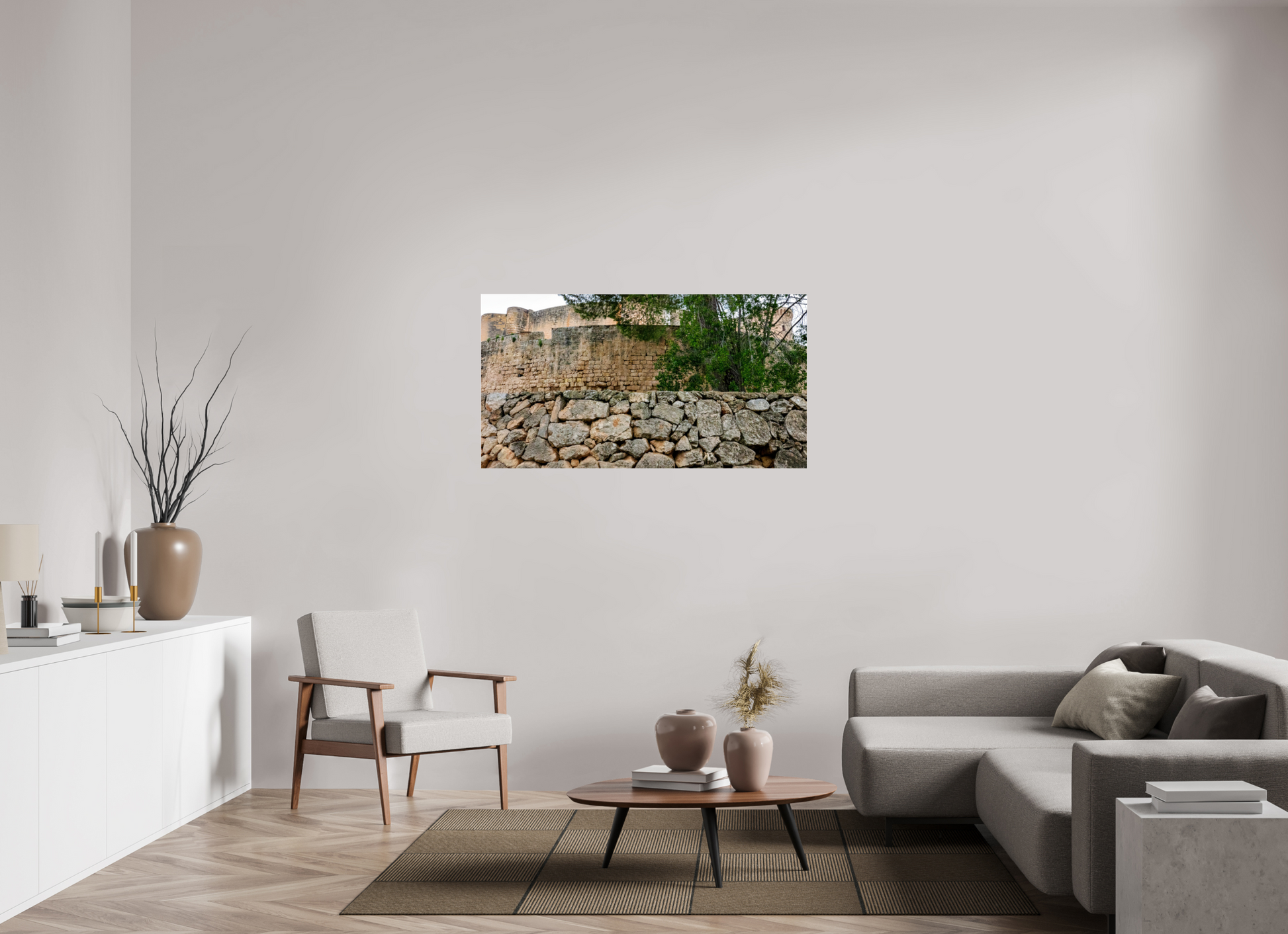 52.4 x 28″, Photo Print Under Acrylic Glass Spain Castle VIII