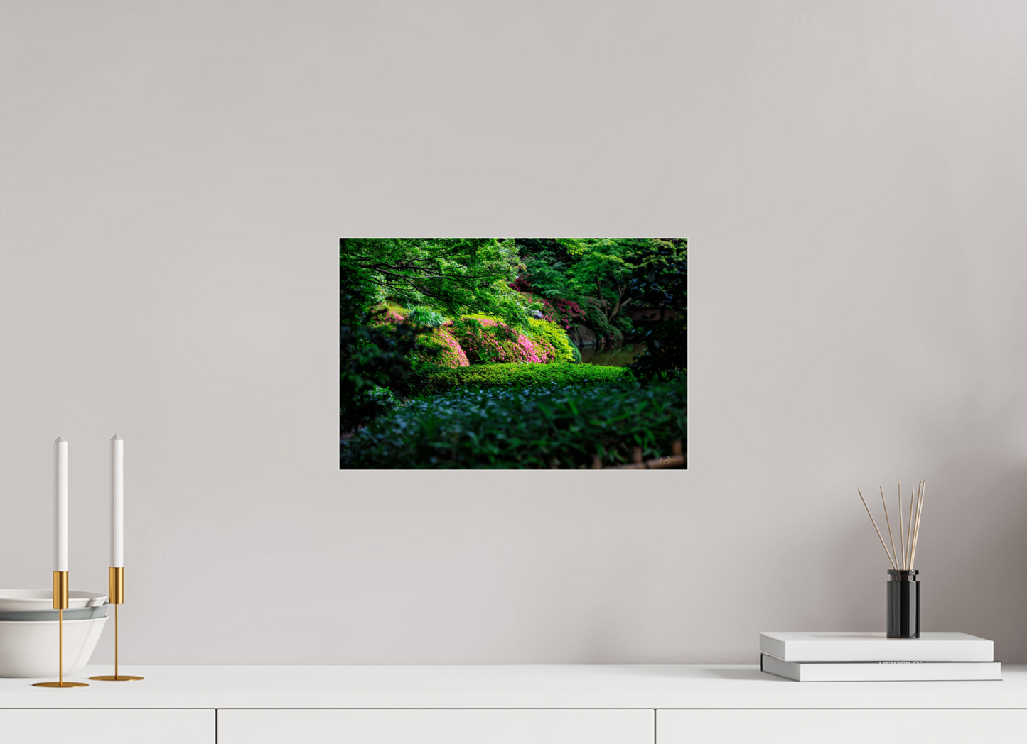 15 x 10″, Photo Print Under Acrylic Glass Gardens of Tokyo II
