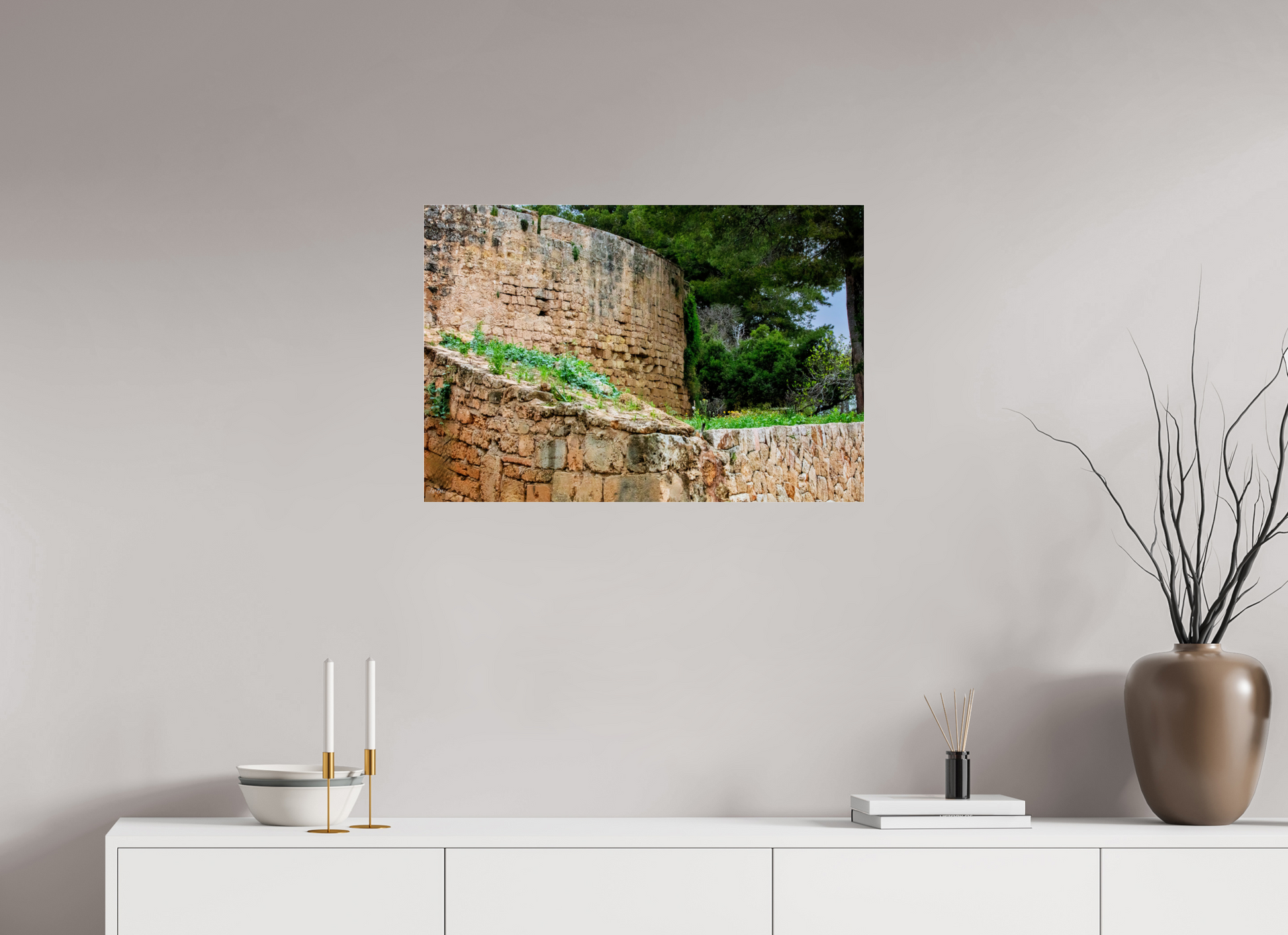 29.6 x 20″, Photo Print Under Acrylic Glass Spain Castle III