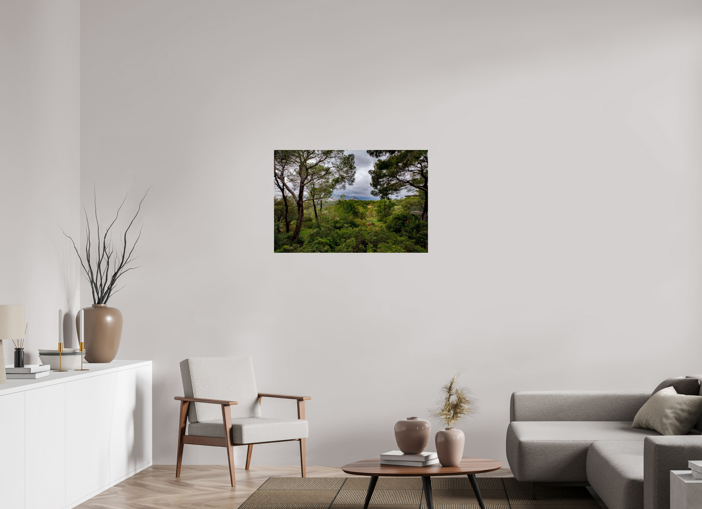 36 x 24″, Photo Print Under Acrylic Glass Hillside View from SpainCastle Gardens