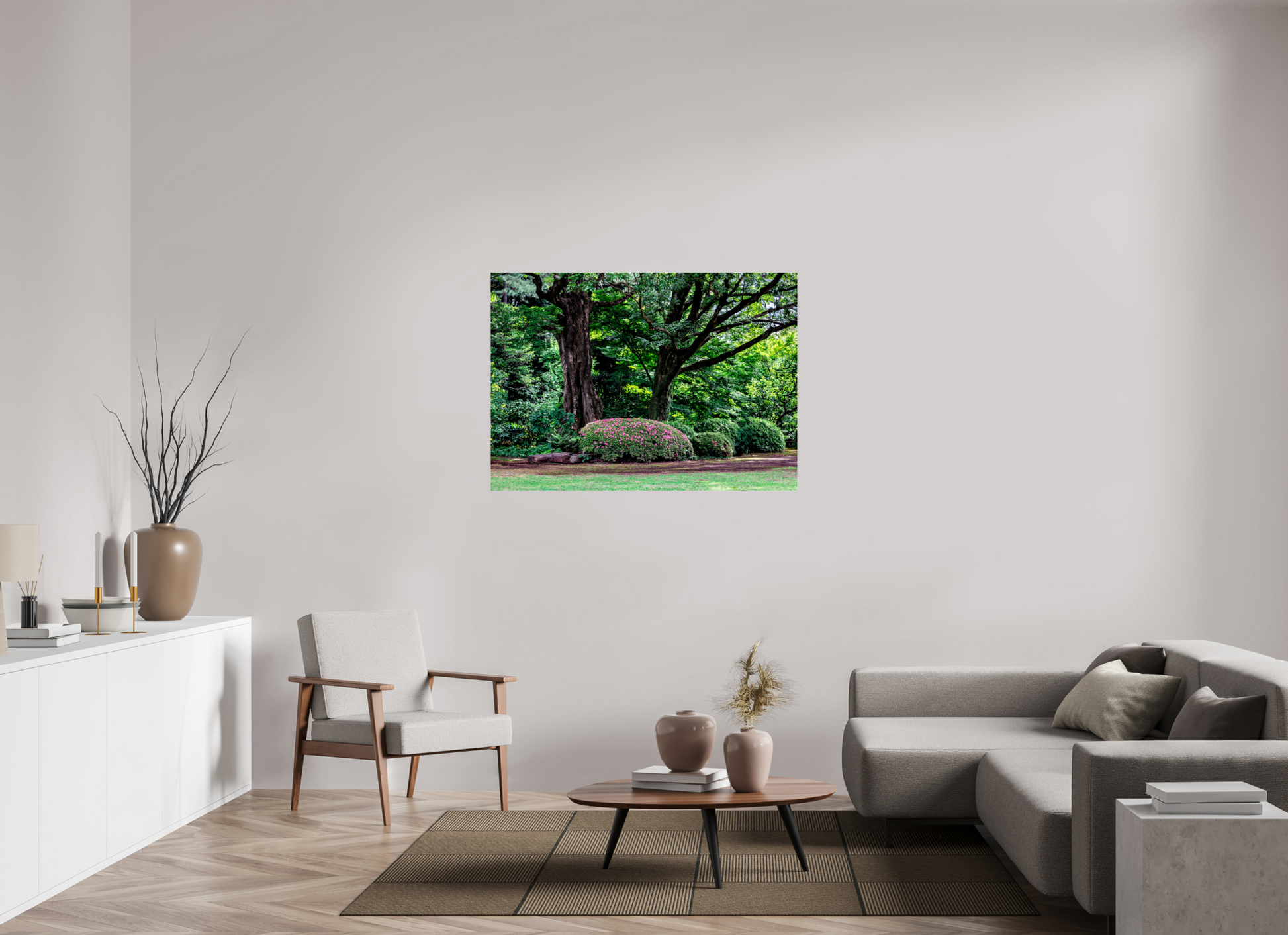 49.3 x 35″, Photo Print Under Acrylic Glass Gardens of Tokyo