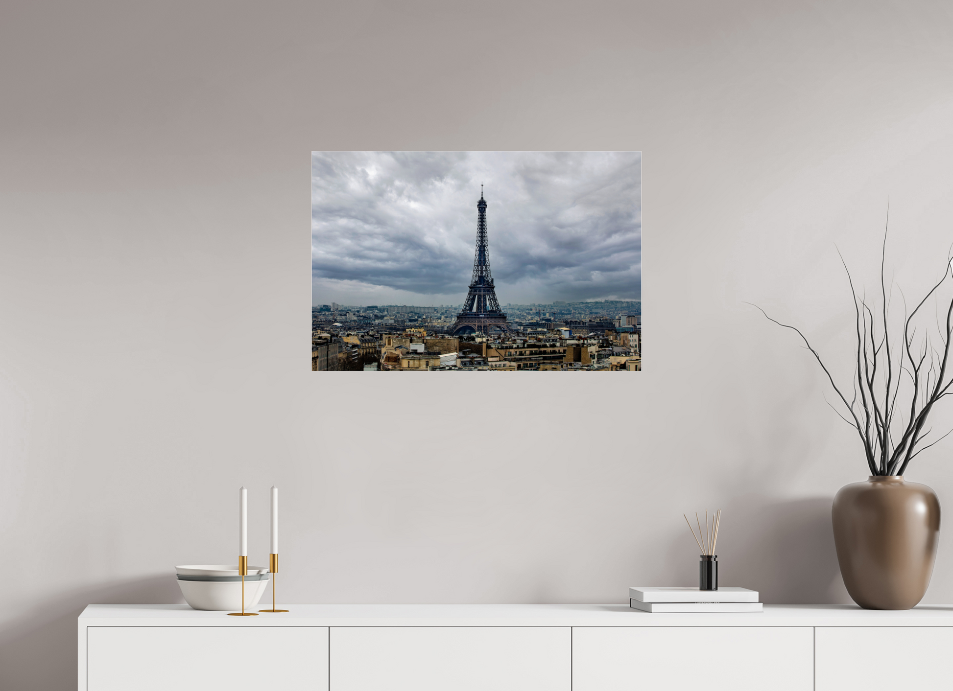 30 x 20″, Photo Print Under Acrylic Glass Eiffel Tower