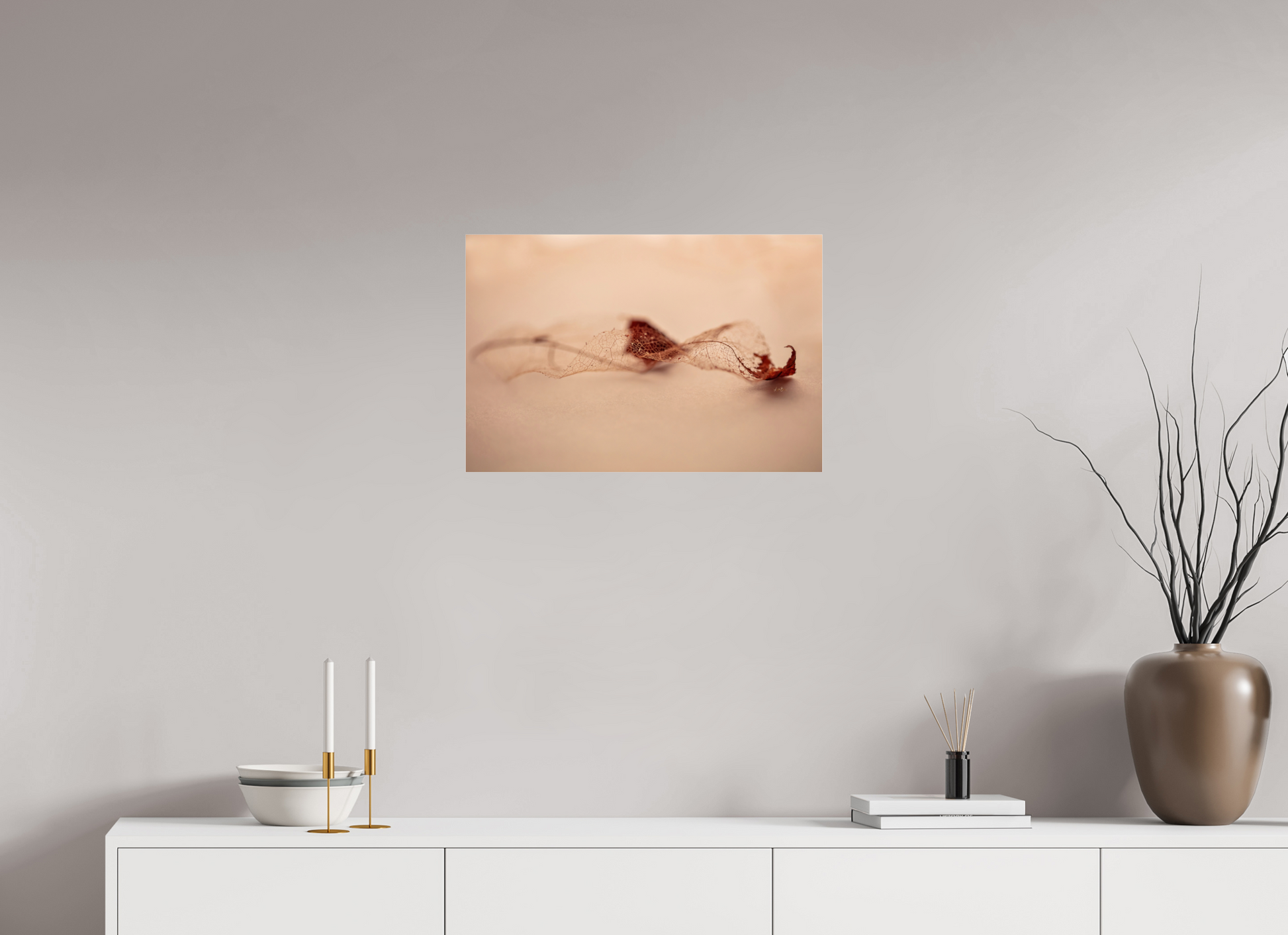 24 x 16″, Photo Print Under Acrylic Glass Leaf Left