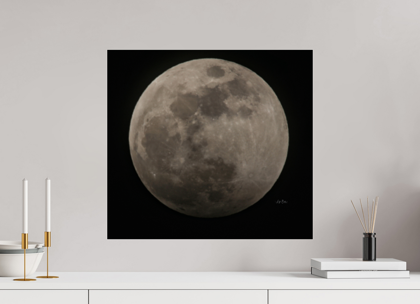 21.7 x 20″, Photo Print Under Acrylic Glass Big Ole' Moon