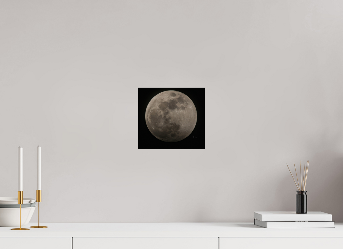 8.7 x 8″, Photo Print Under Acrylic Glass Big Ole' Moon