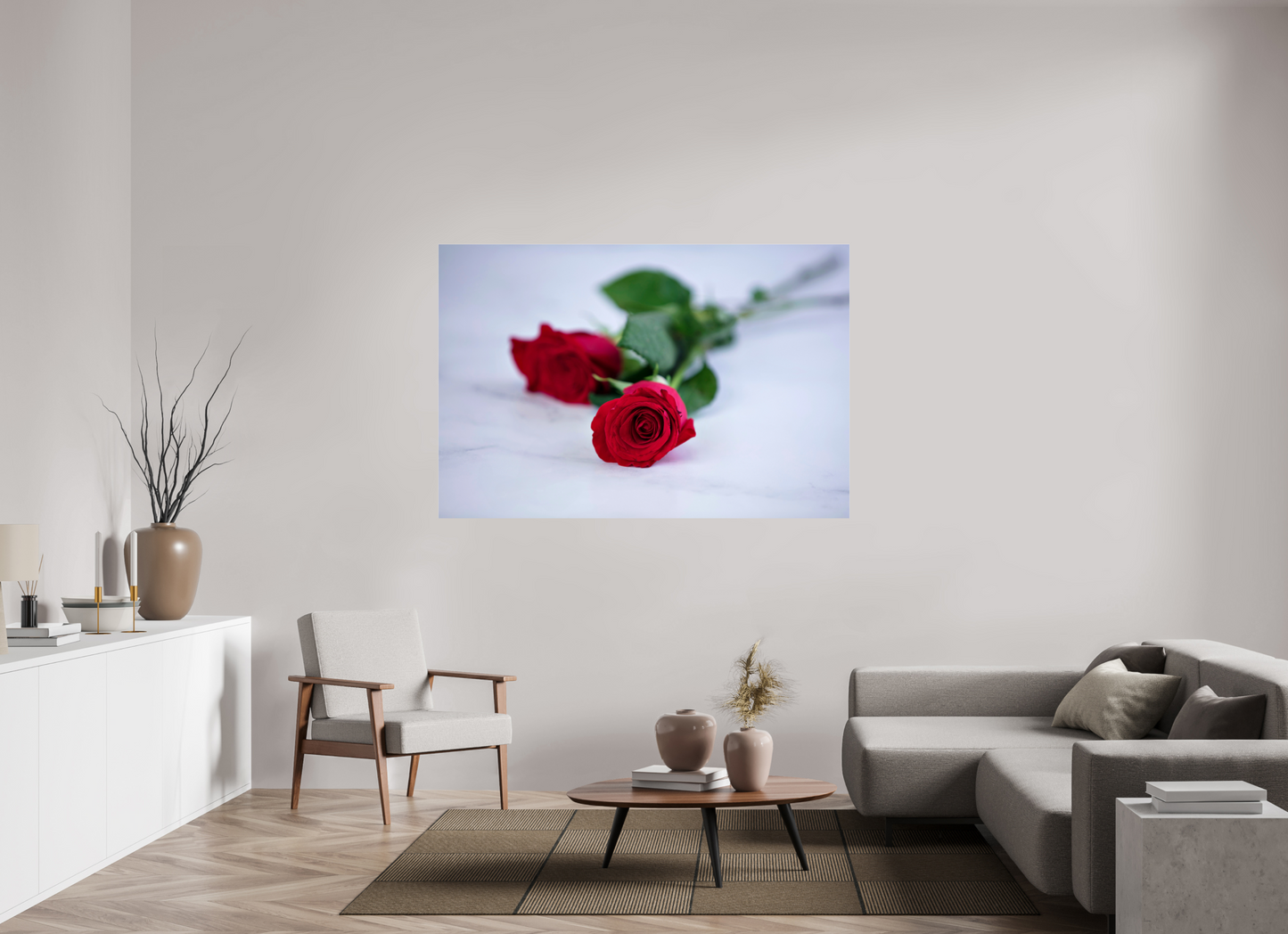 66 x 44″, Photo Print Under Acrylic Glass Roses II