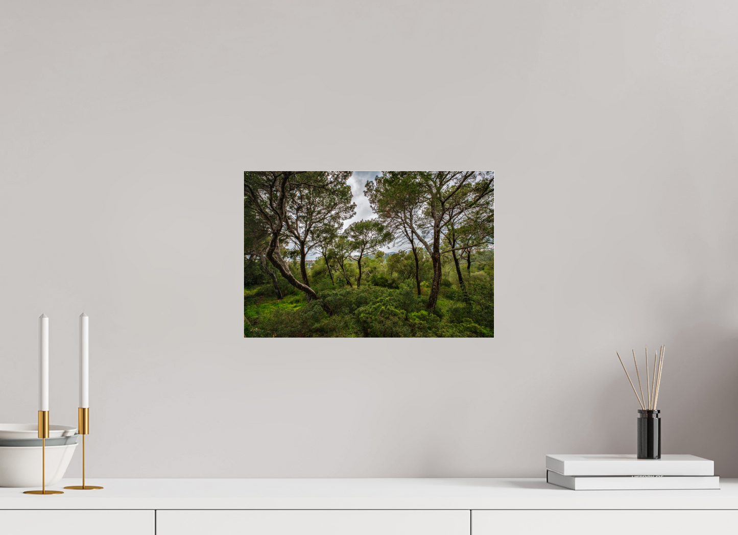 15 x 10″, Photo Print Under Acrylic Glass Hillside View from Spain Castle Gardens II